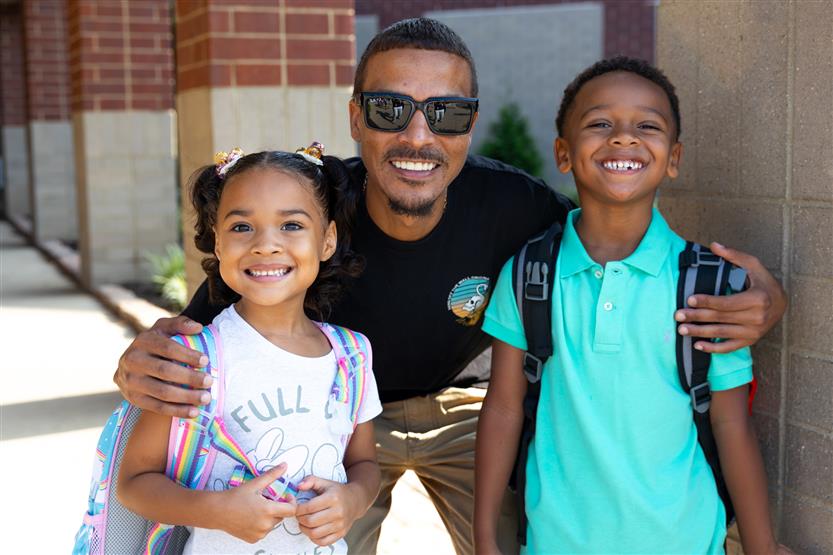 Kindergarten students start their school year